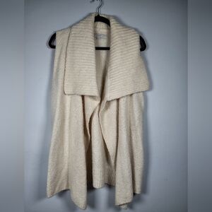 LOFT Ivory Cream Knit Wool Blend Vest Size Medium